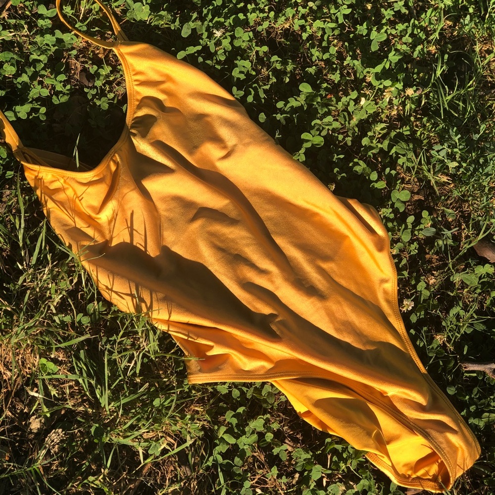 Yellow bathing suit